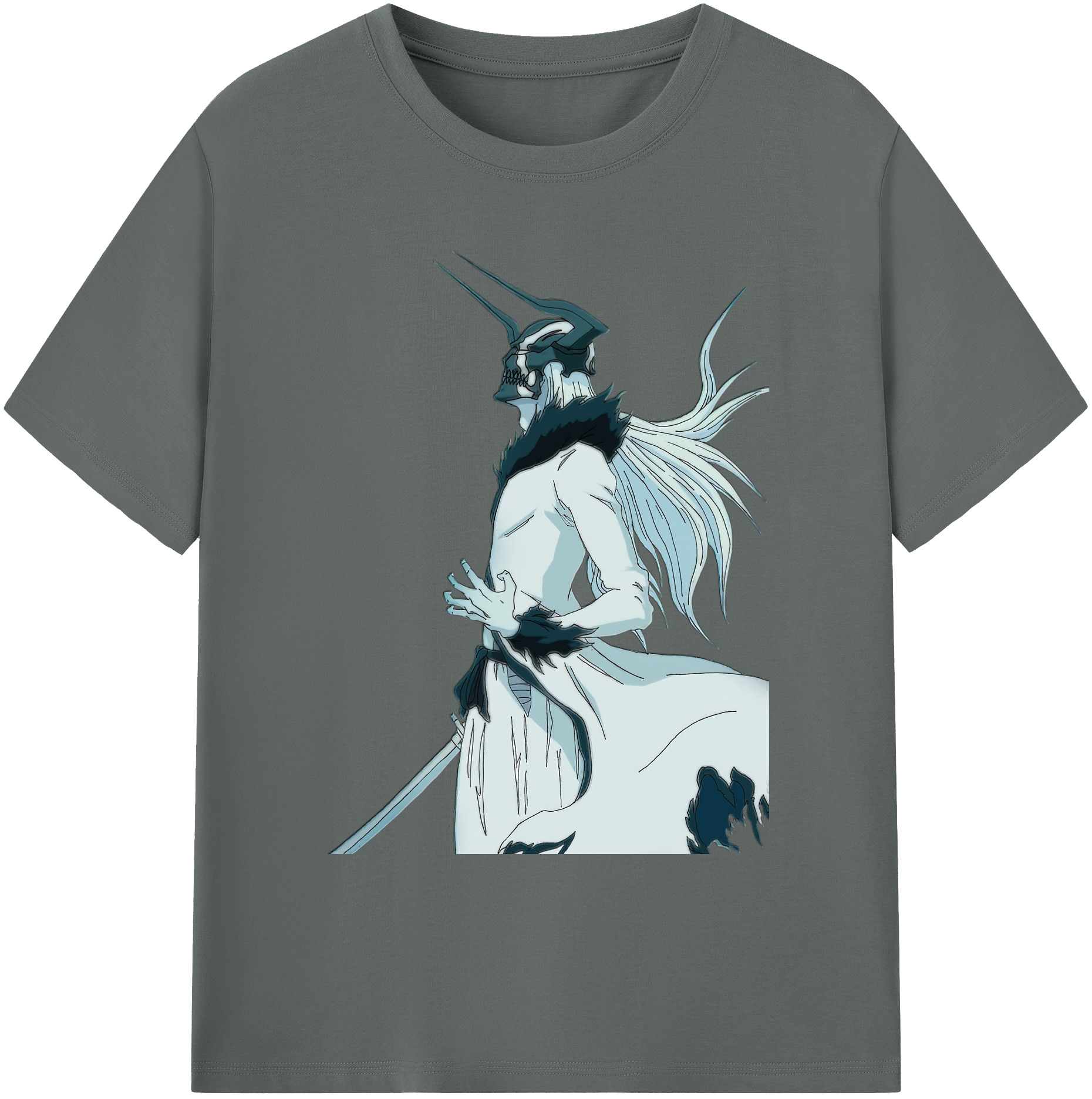 （画像用） ブリーチ 黒崎一護（くろさき いちご）BLEACH Kurosaki Ichigo 綿100％ メンズ半袖Tシャツ｜肌触りやわらか＆通気性